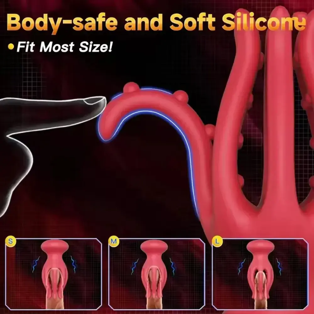 consolador tentáculo grande color piel