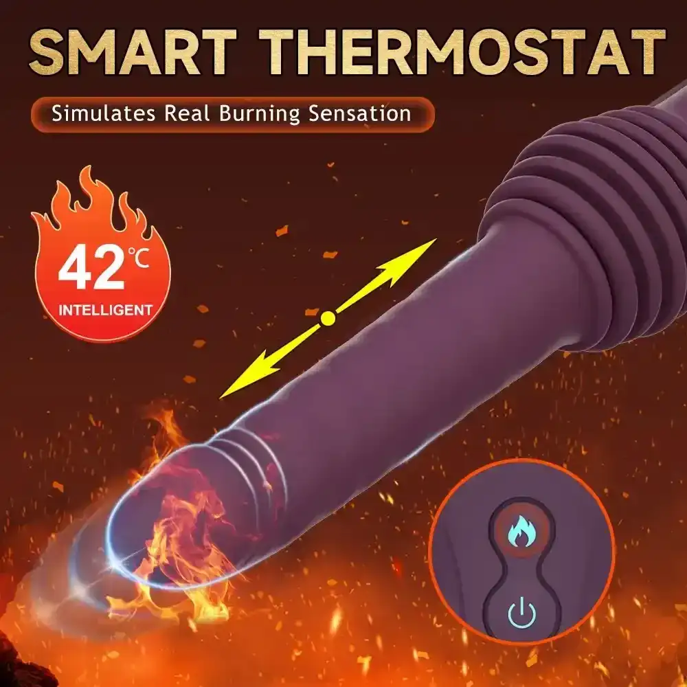 consolador vibrador con calefacción interna