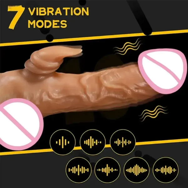 consolador vibrador telescópico suave al tacto