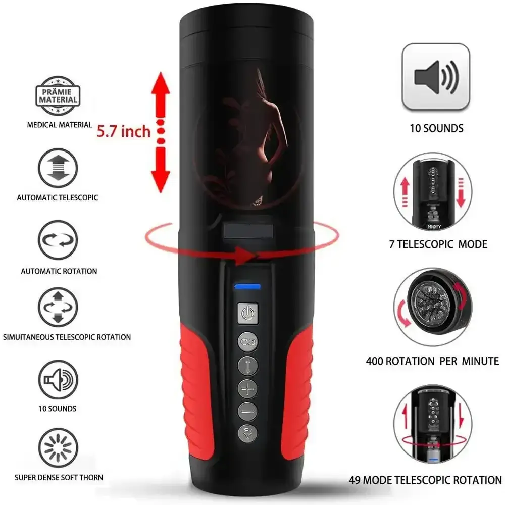 copa masturbacion giratoria de tpe suave