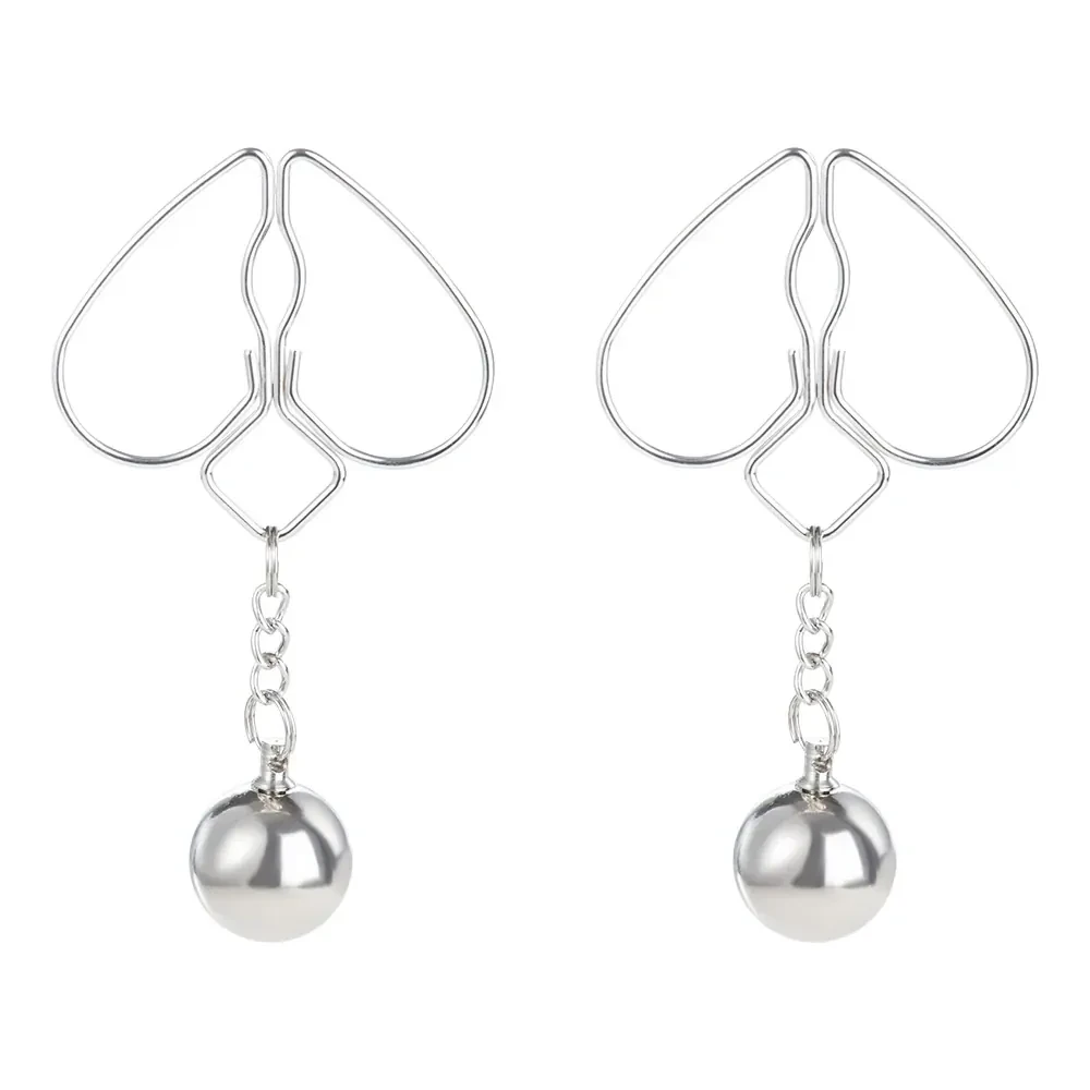 corazon metalico para pezones con pinzas