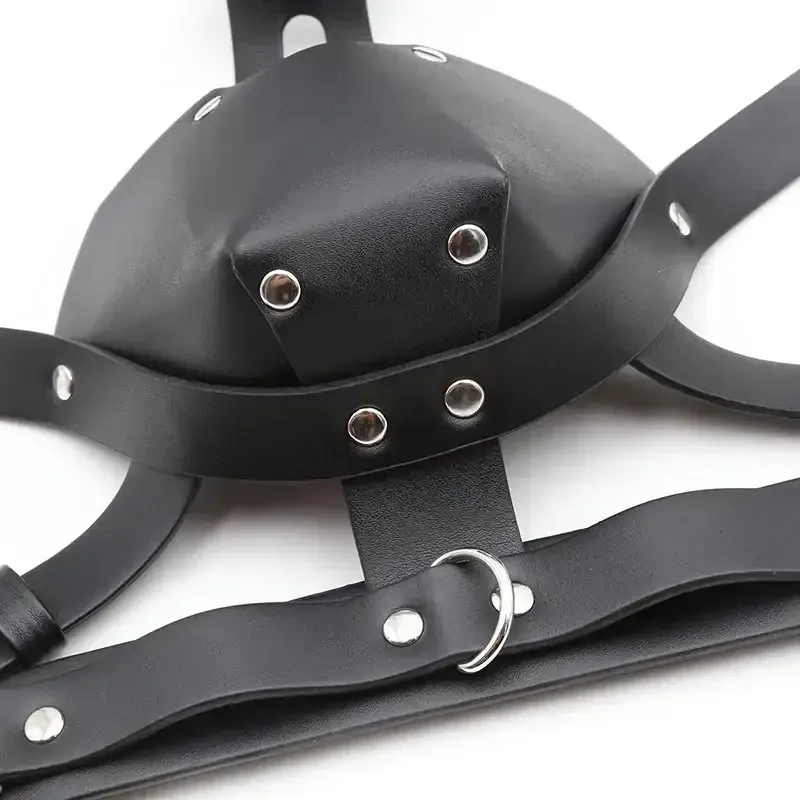 cuero pu negro para bondage extremo
