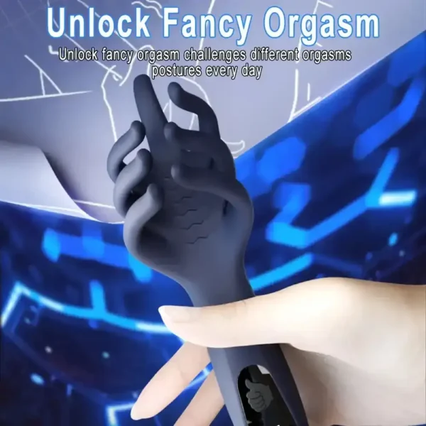 dedo vibrador silicona suave para hombre