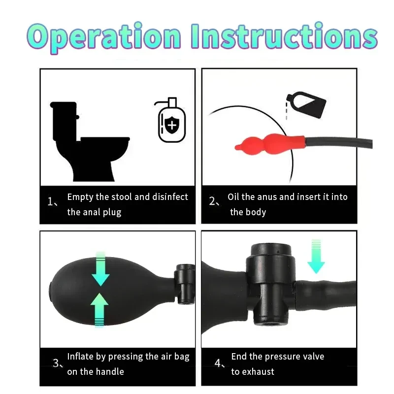 dilatador anal inflable resistente al agua