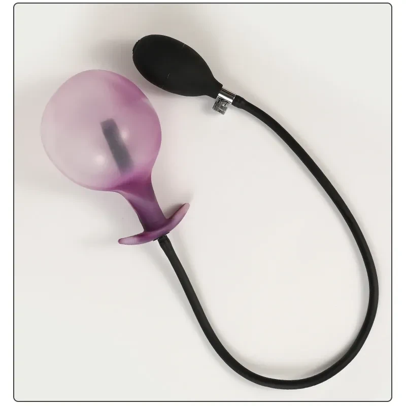 dilatador anal inflable silicona suave purpura