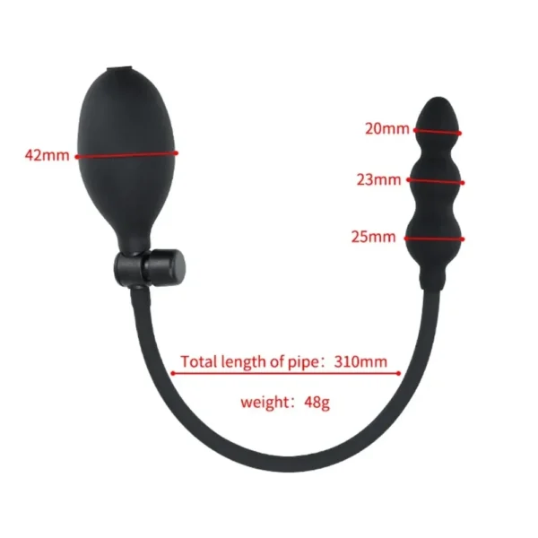 dilatador anal inflable silicona textura