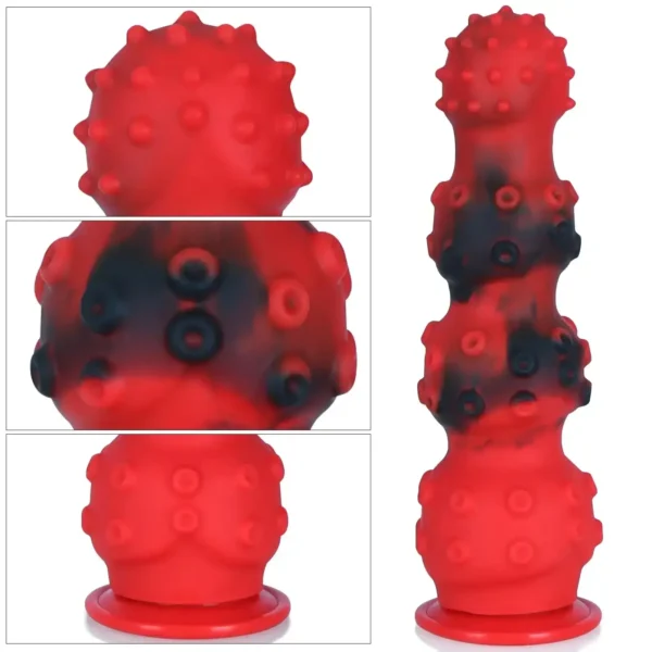 dilatador anal negro con base ventosa