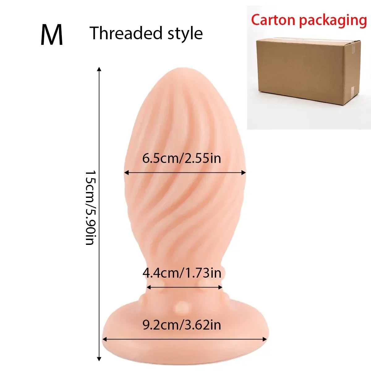 dilatador anal pvc estrias verticales talla l