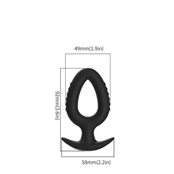 dilatador anal silicona médica expandible negro