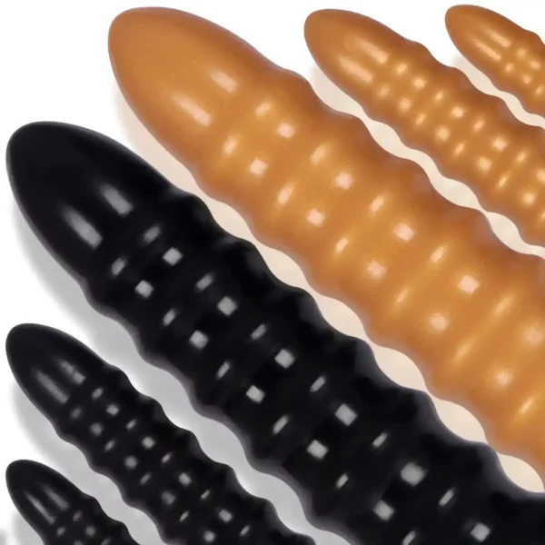 dilatador anal silicona negra progresivo