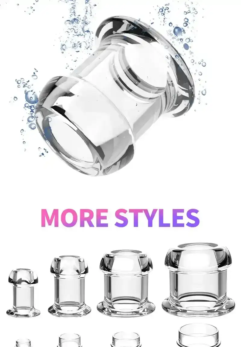 dilatador anal transparente con tapon