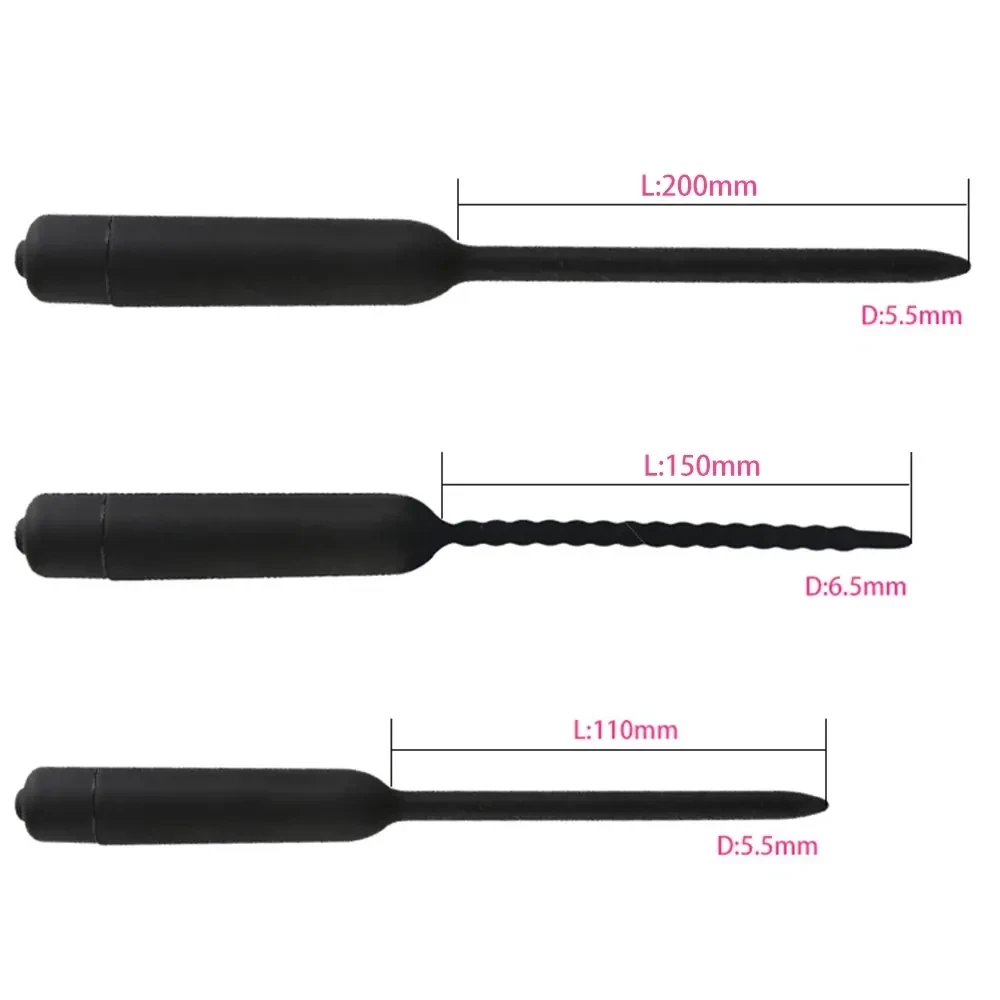 dilatador uretral vibrante silicona medica