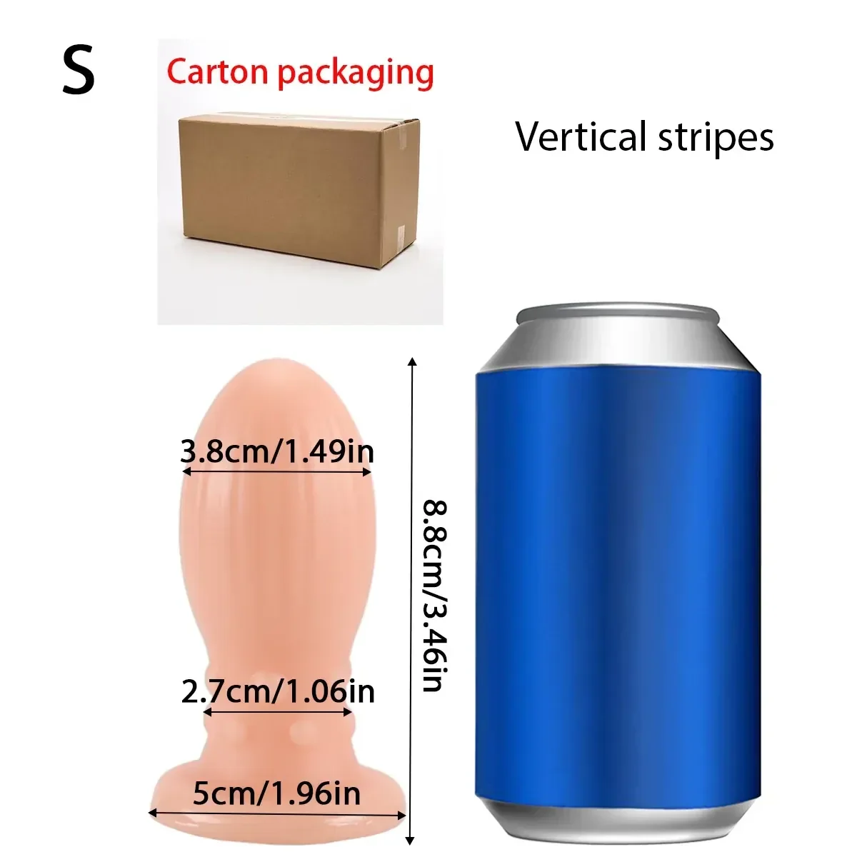 dilatadores anales de pvc texturizados