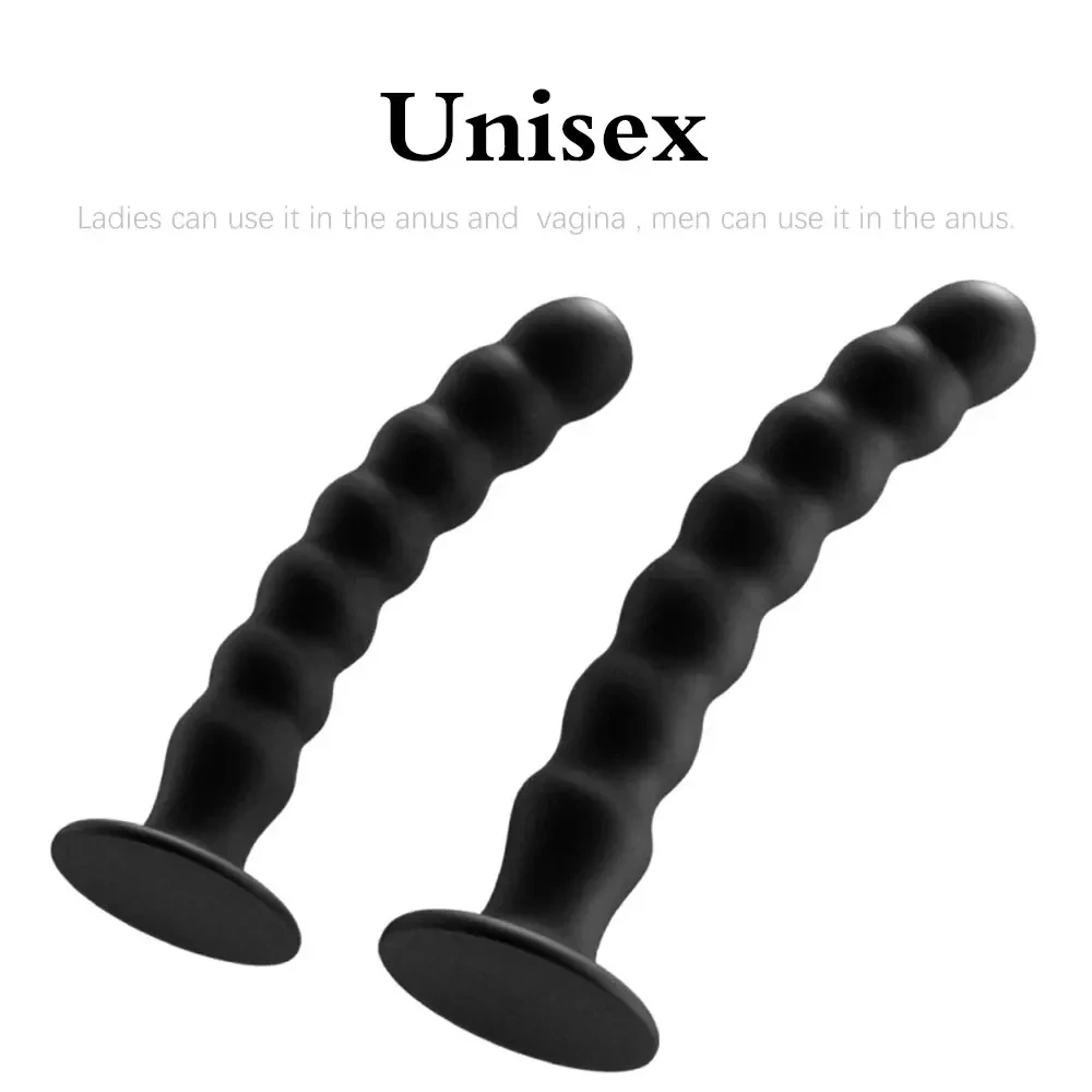 dildo anal con ventosa y perlas