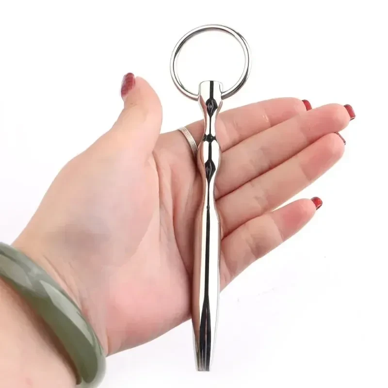 dildo anal metálico diseño ergonómico