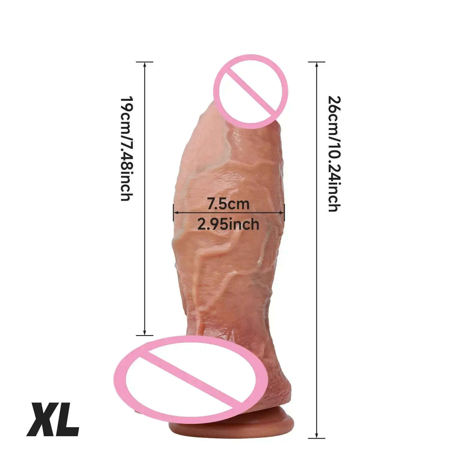 dildo anal silicona medica con textura
