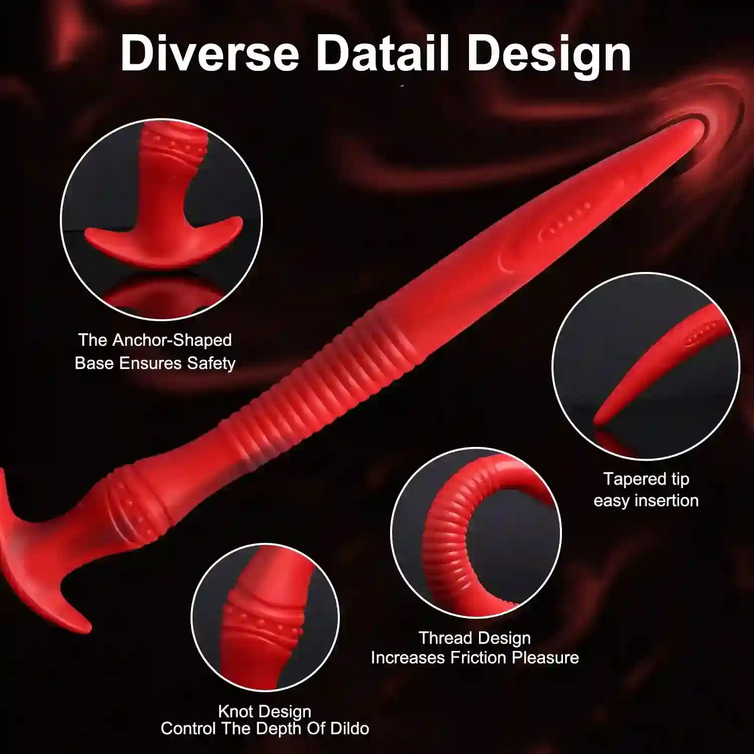 dildo anal silicona suave base segura