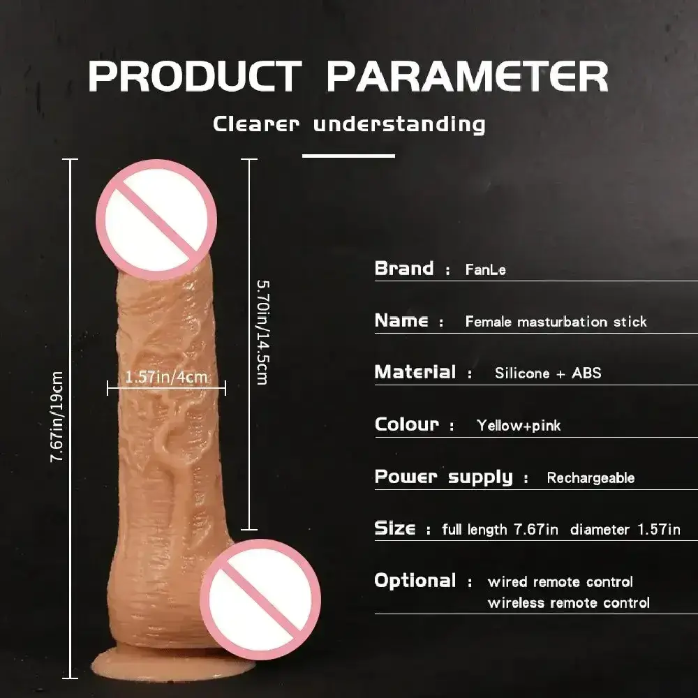 dildo con diseño realista y calor ajustable