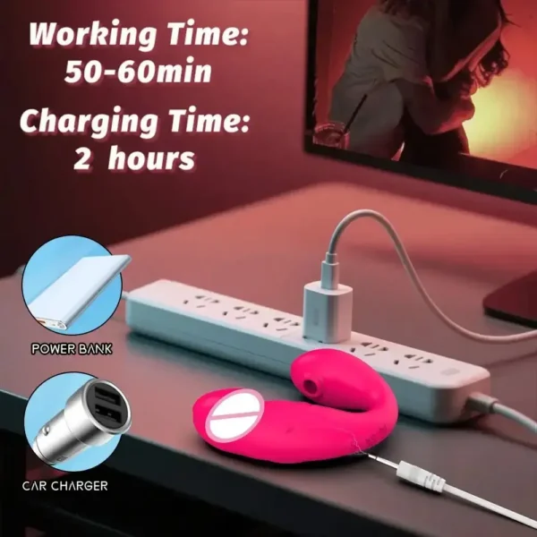 dildo con vibración y 9 modos succión