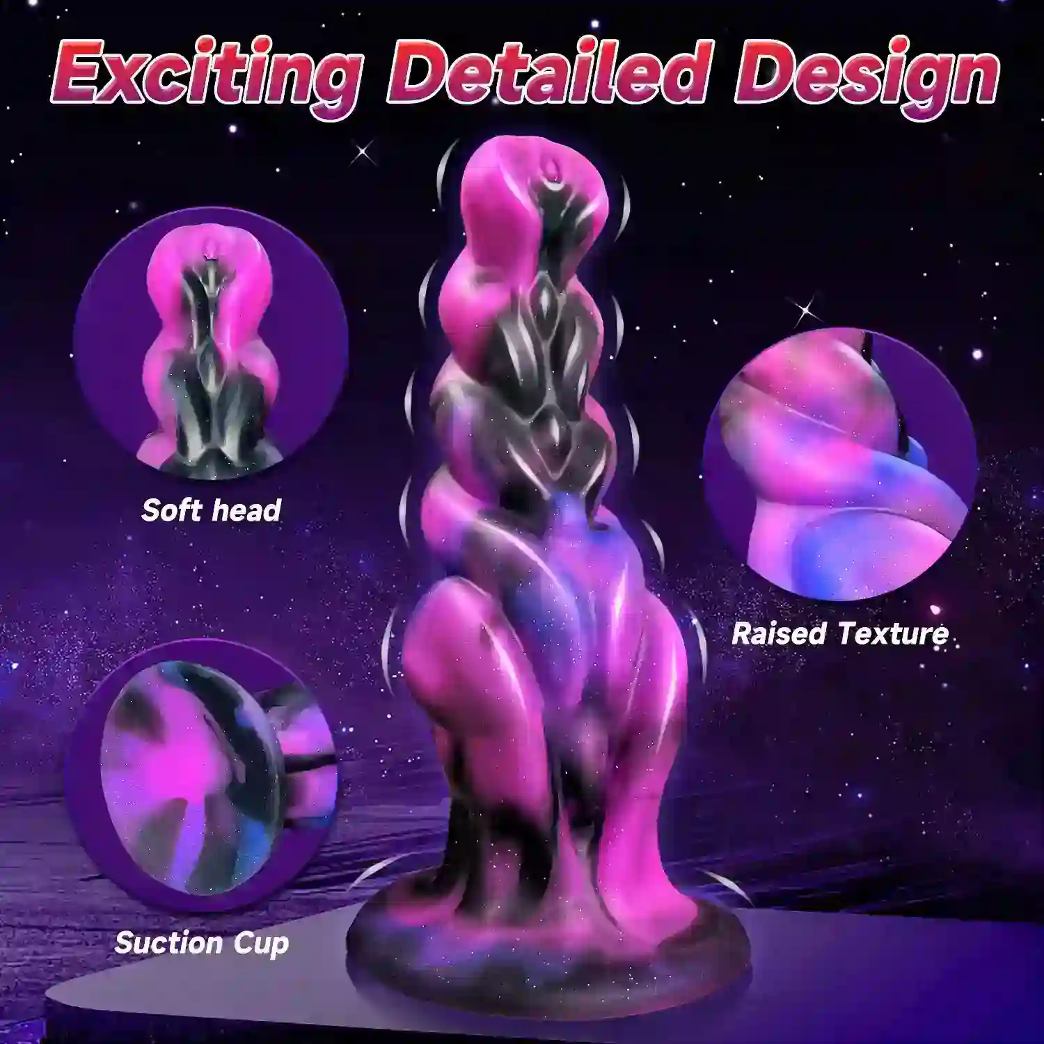 dildo de silicona con texturas realistas