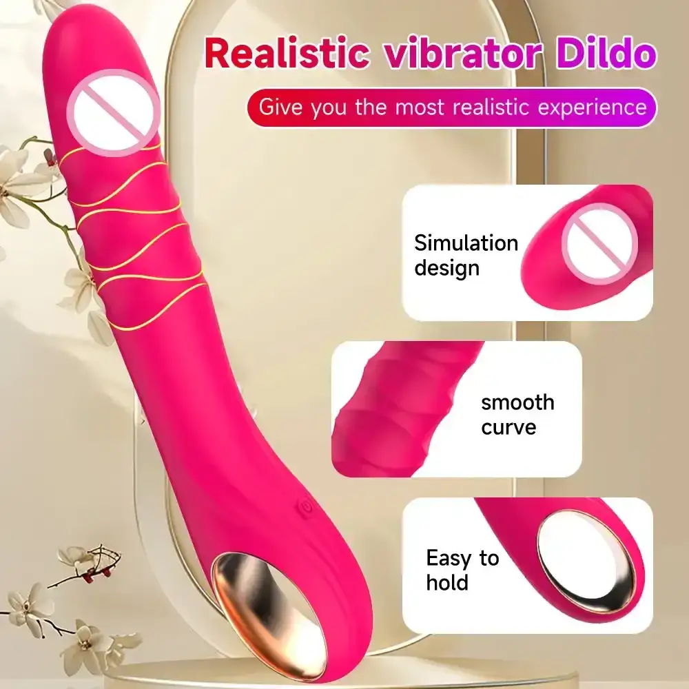 dildo de silicona suave con modos vibracion