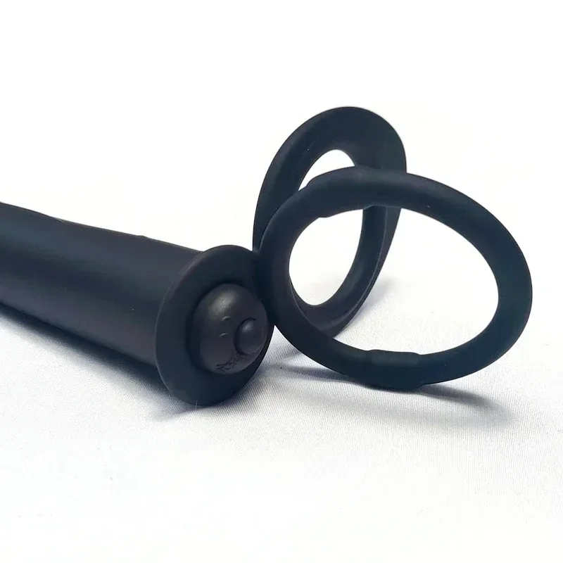 dildo doble con plug anal vibrante