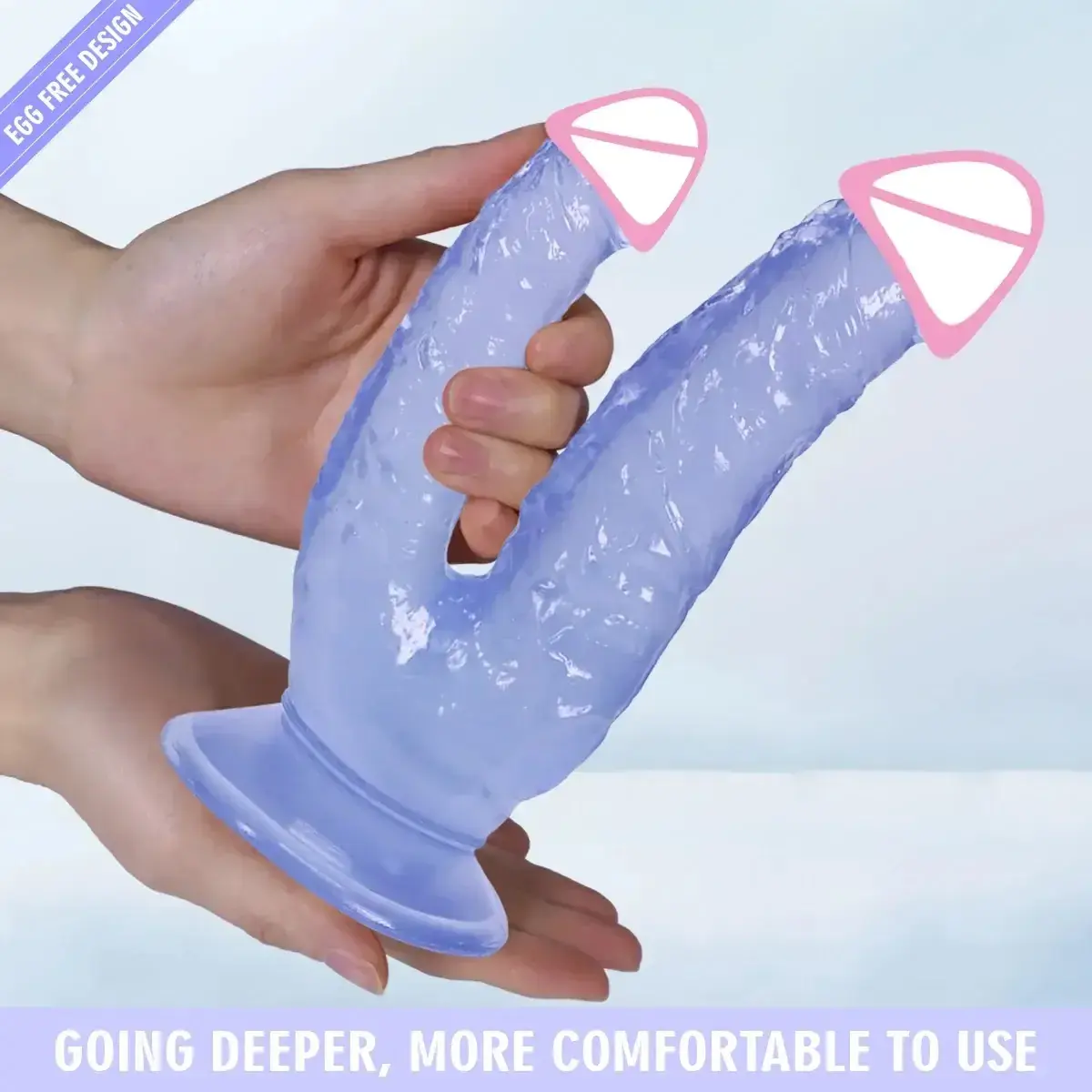dildo doble grande con textura realista