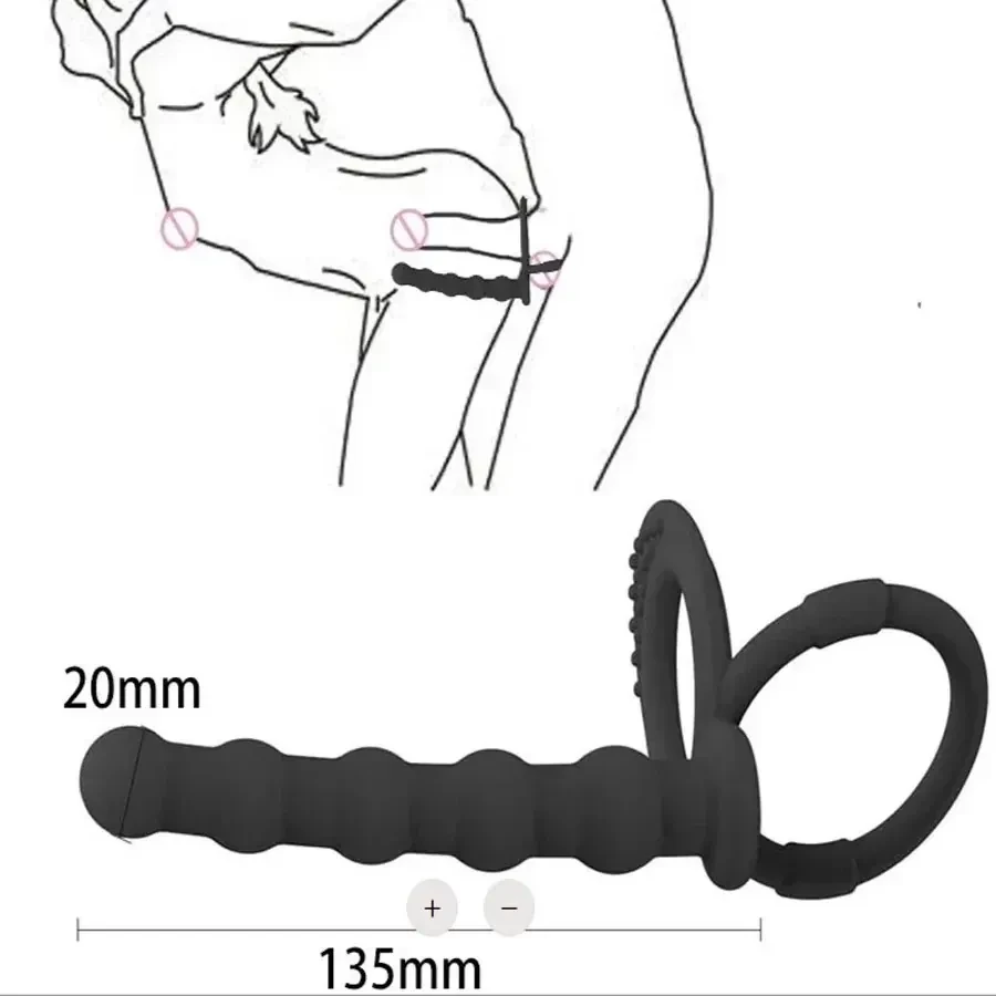 dildo doble para estimulación prostática
