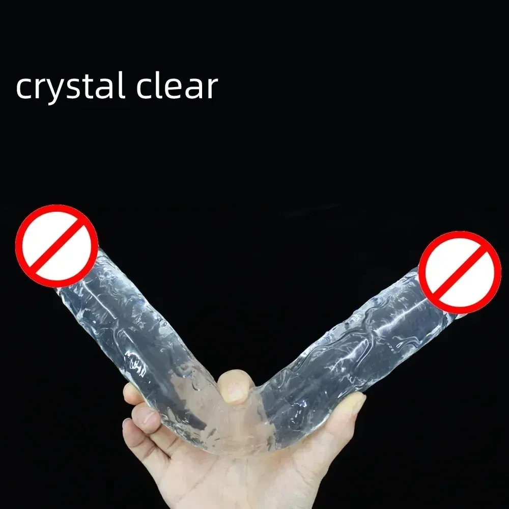 dildo doble realista color púrpura