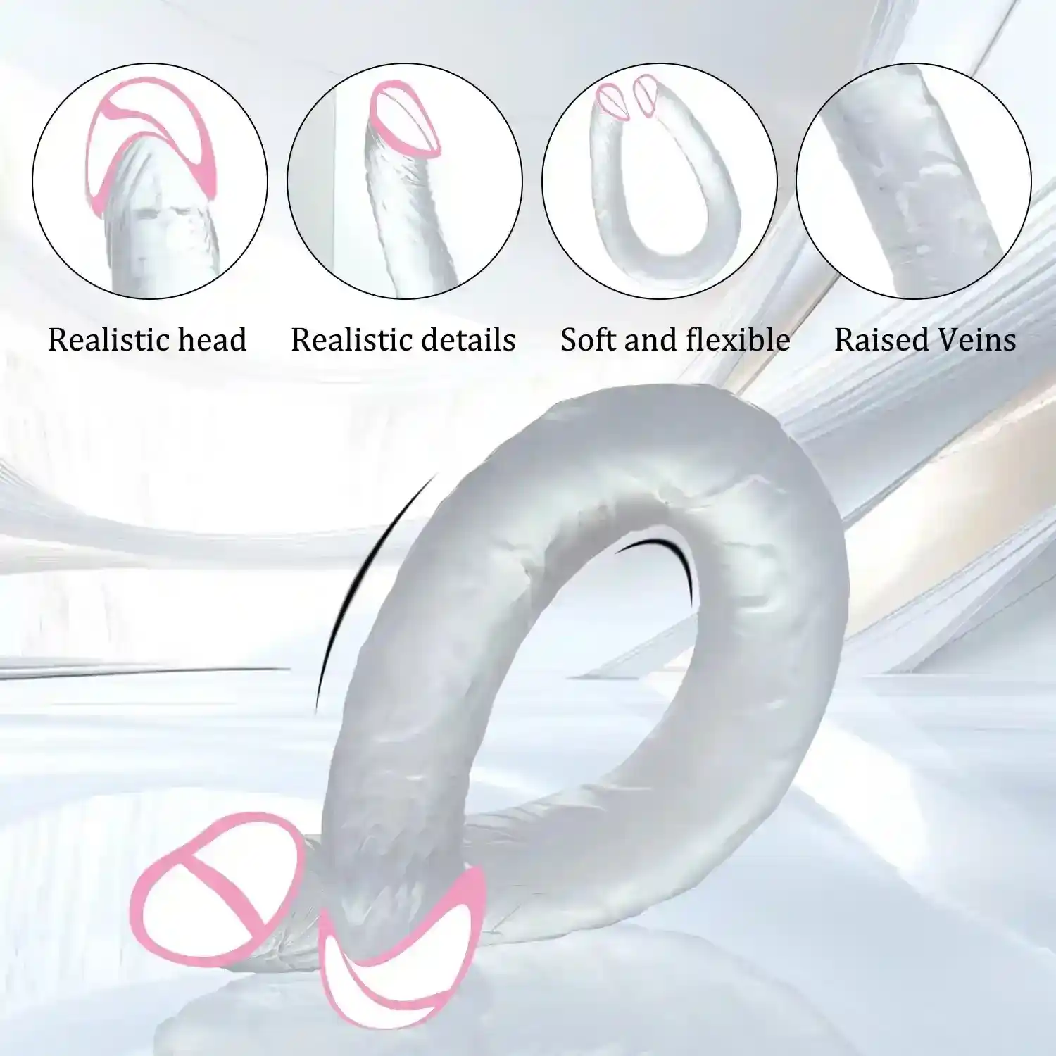 dildo doble realista tamaño grande