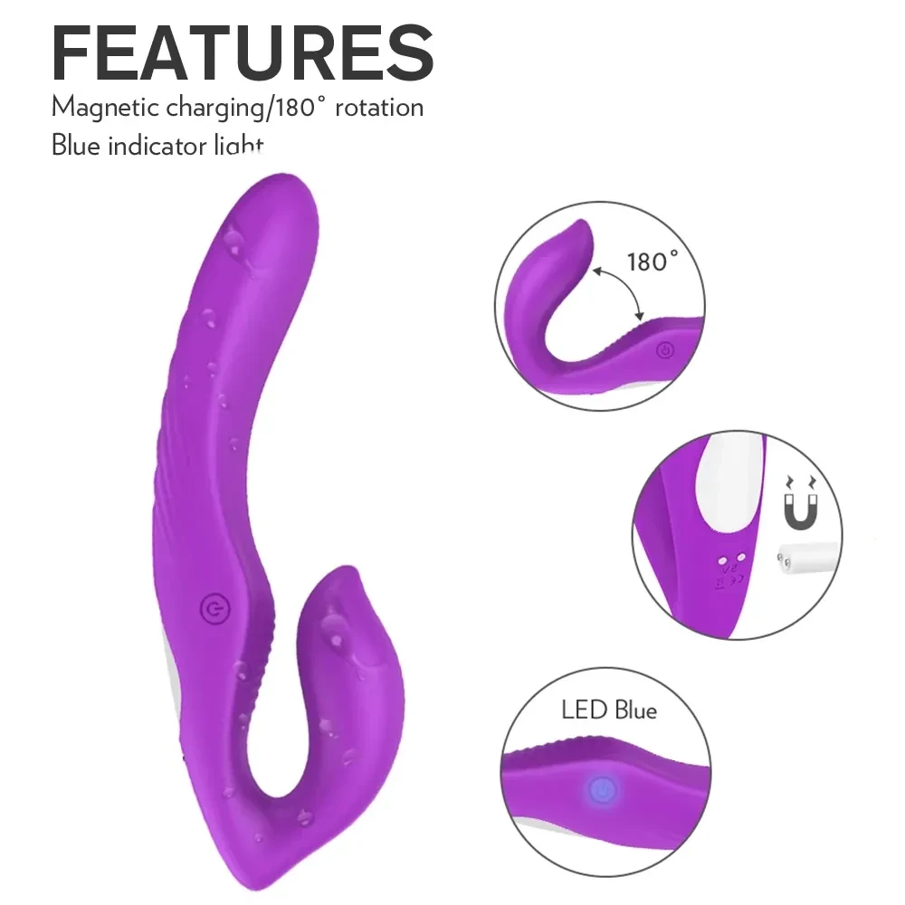 dildo doble vibracion intensa silicona