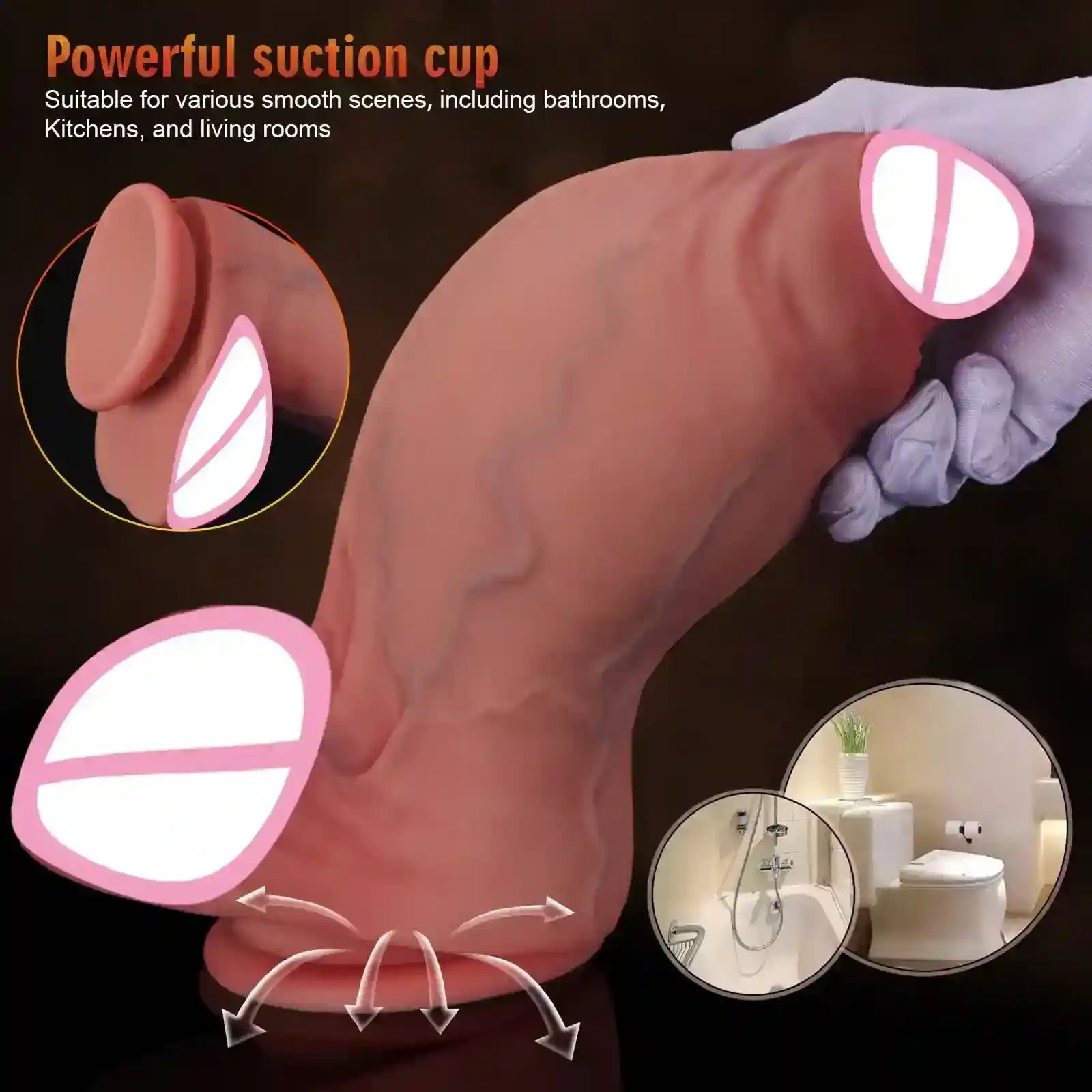 dildo grande con diseno de nudo
