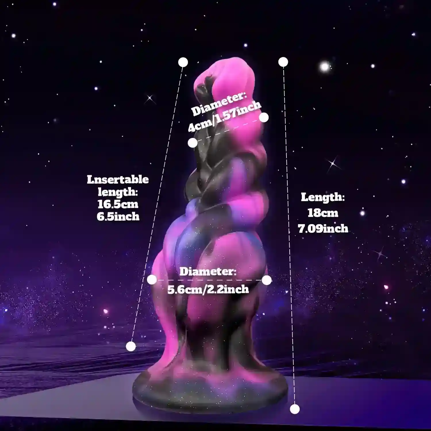dildo monstruo de silicona con texturas