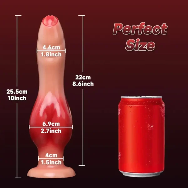 dildo pvc con nudo de perro
