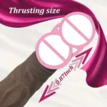 dildo realista con función de empuje