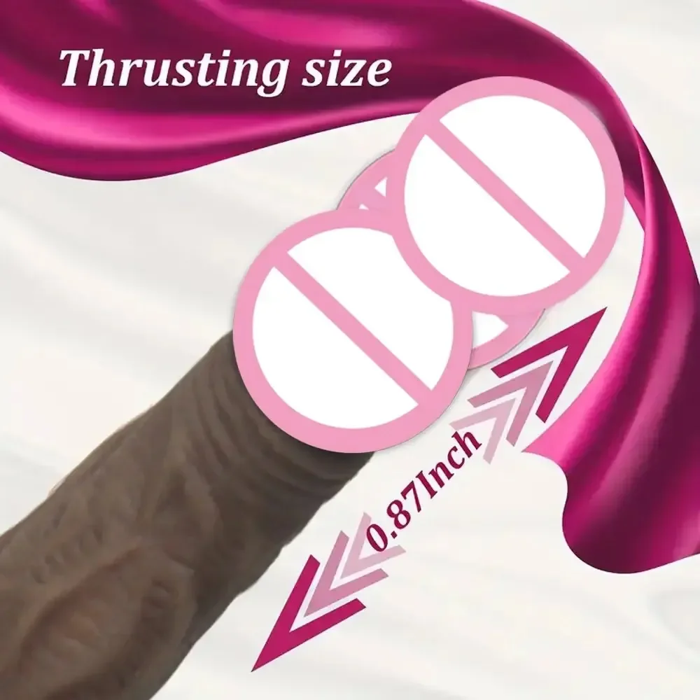dildo realista con función de empuje