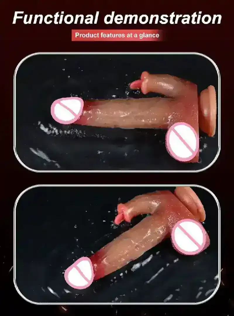 dildo realista con movimiento telescopico 1