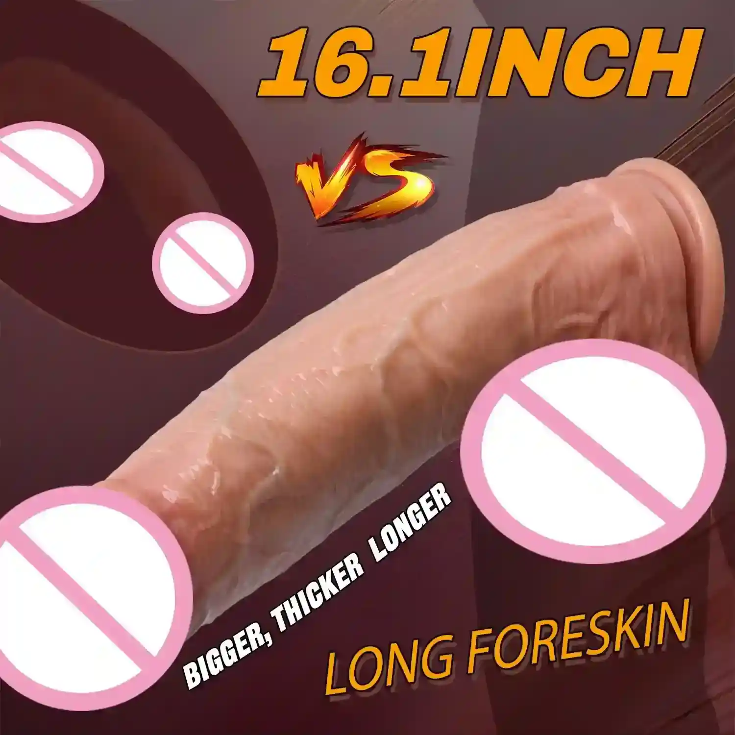 dildo realista con prepucio grande