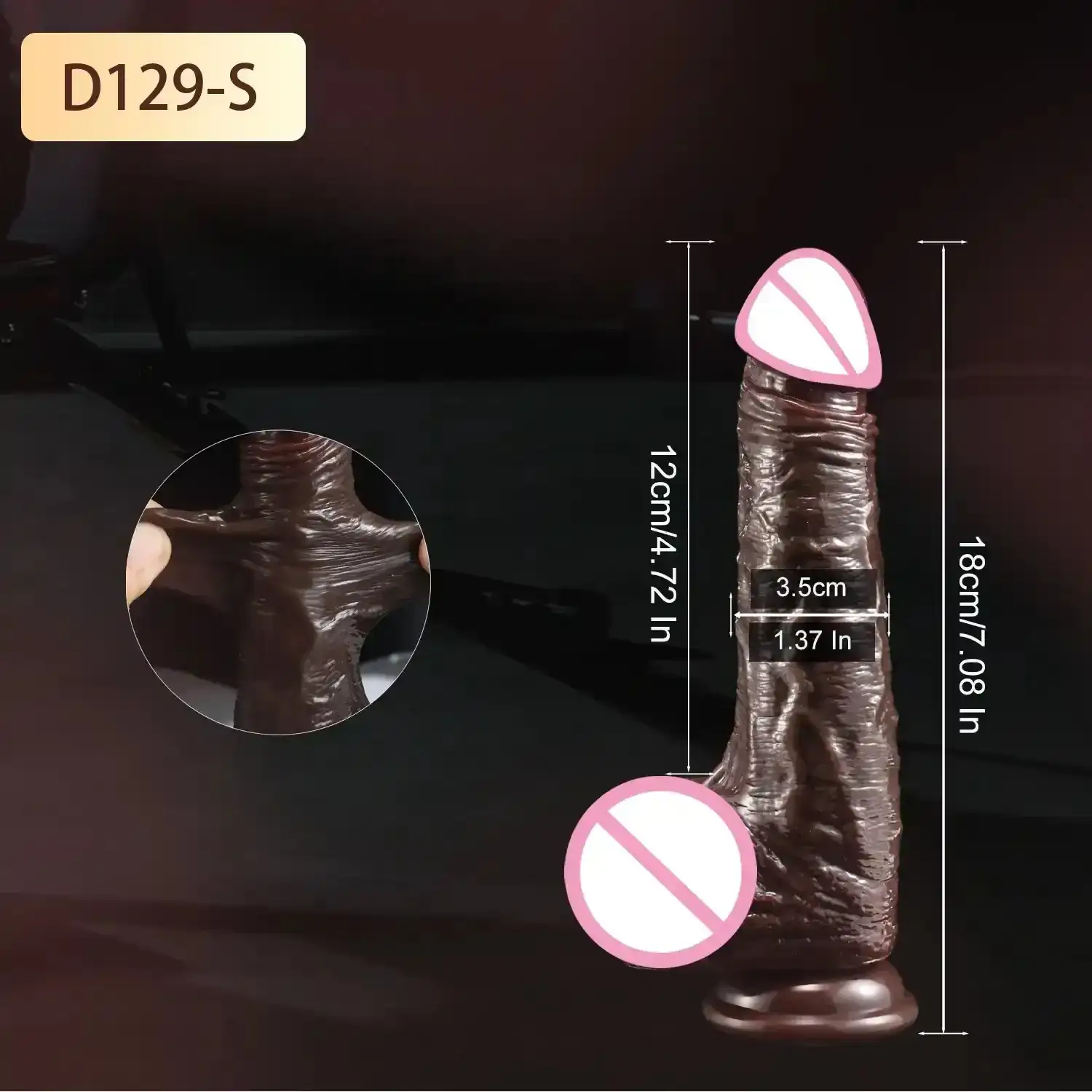 dildo realista con venas marcadas