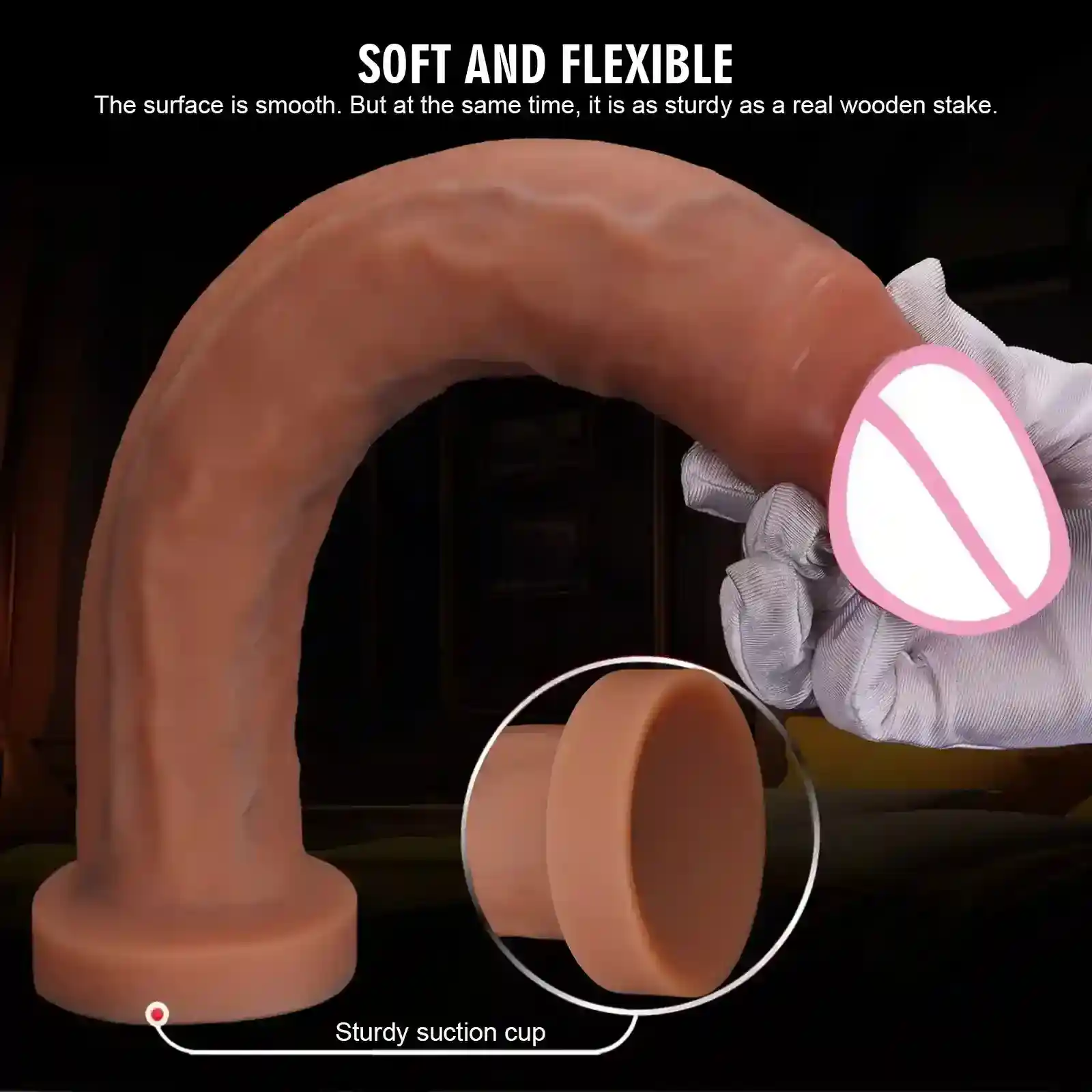 dildo realista con ventosa para mujer