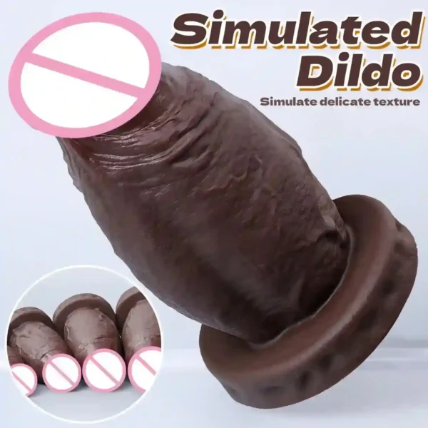 dildo realista con ventosa y glande