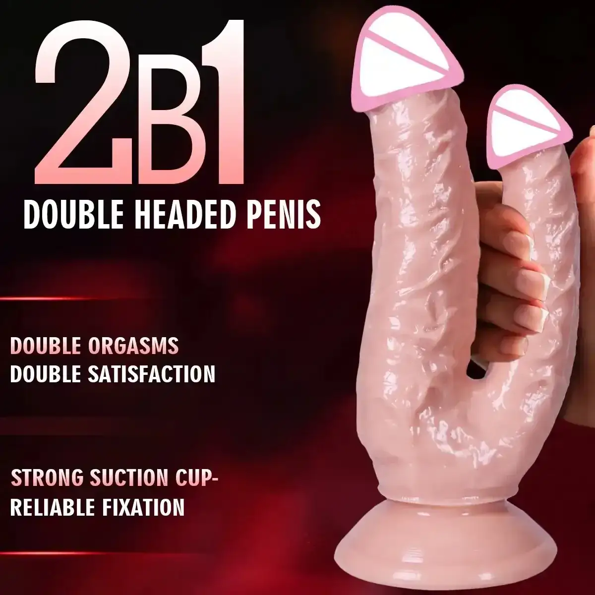 dildo realista doble con diseño ergonómico