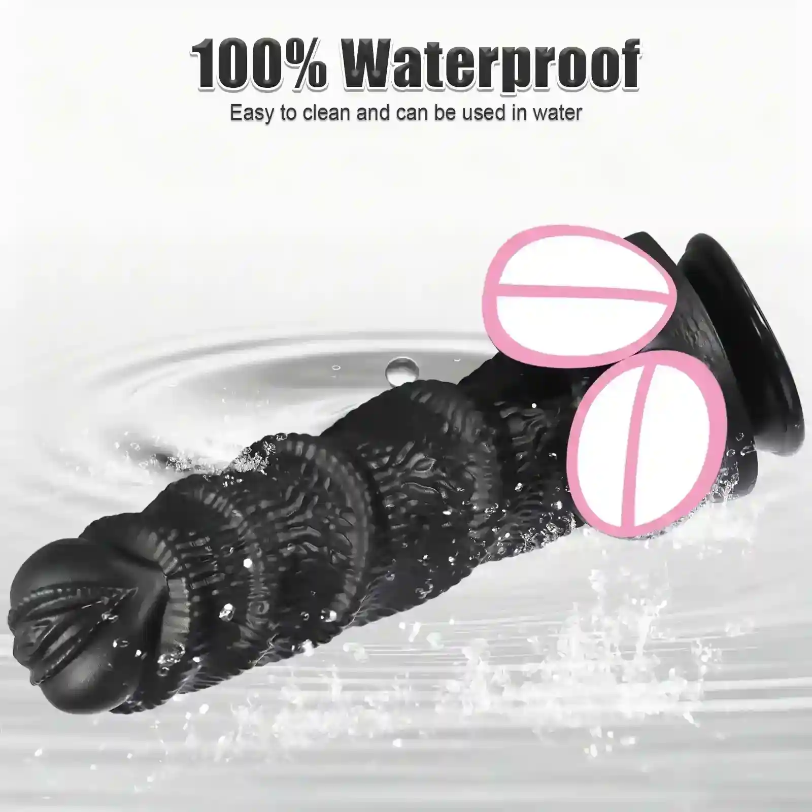 dildo rojo grande con textura realista