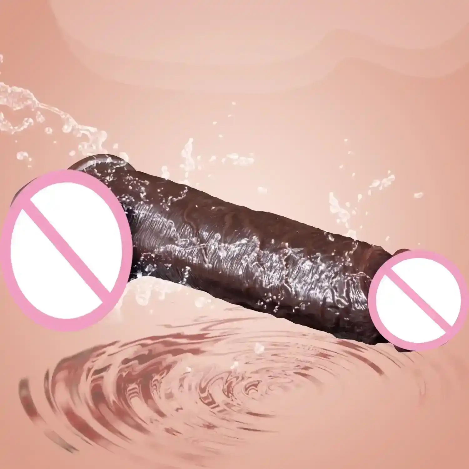 dildo silicona con textura y venas
