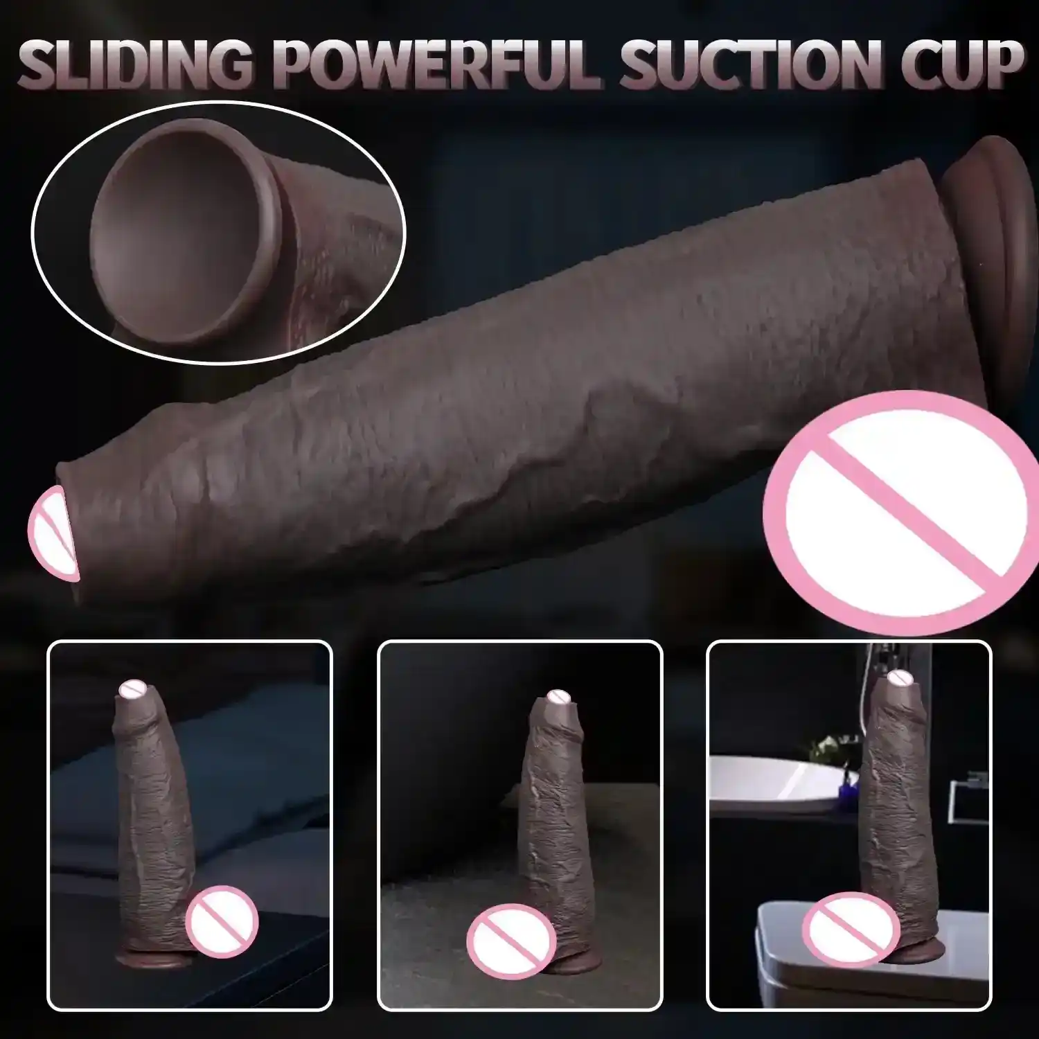 dildo silicona médica realista impermeable