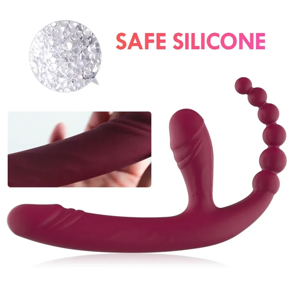 dildo strapless de silicona medica flexible