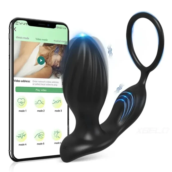 dispositivo anal recargable con base ancha