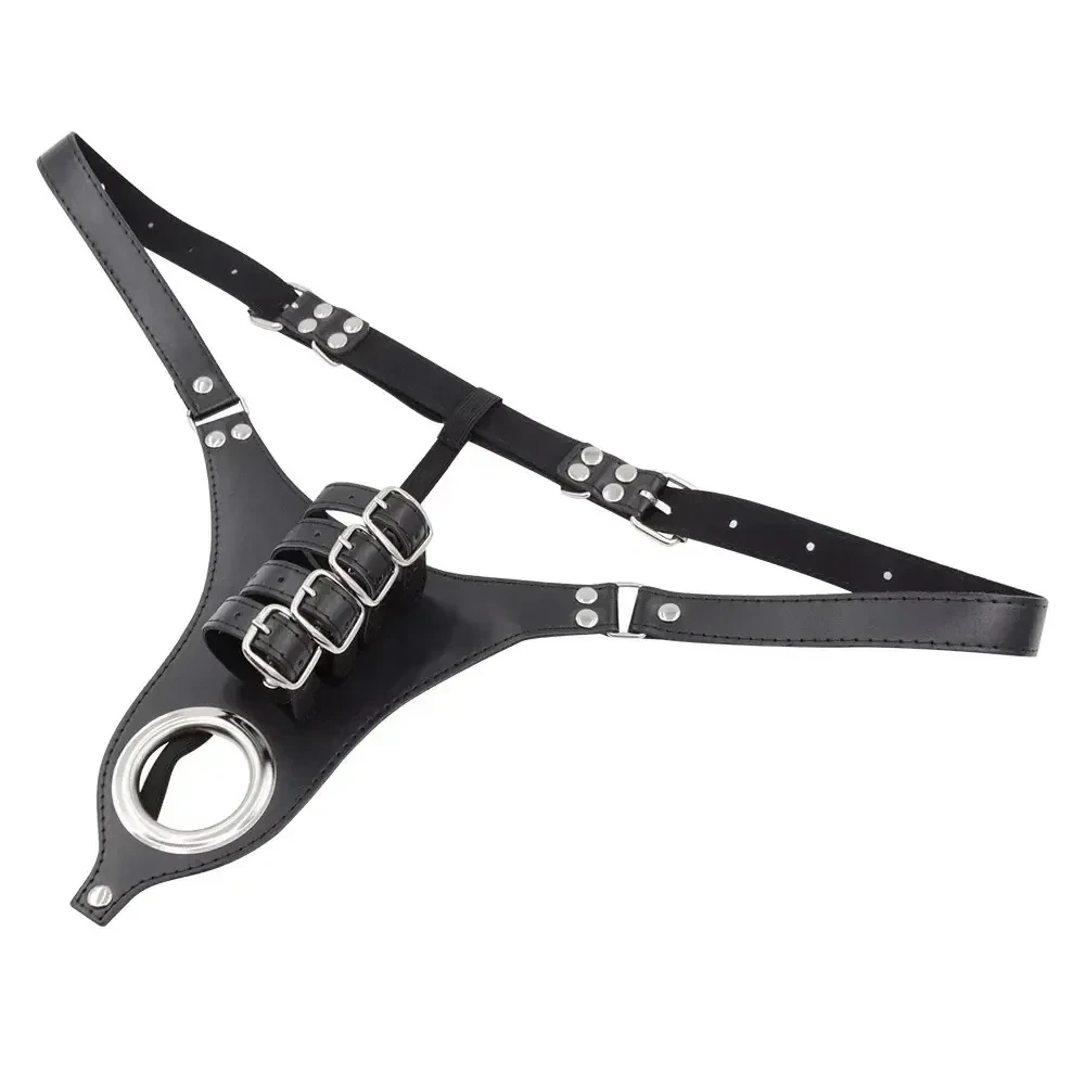 dispositivo castidad bdsm acero cuero