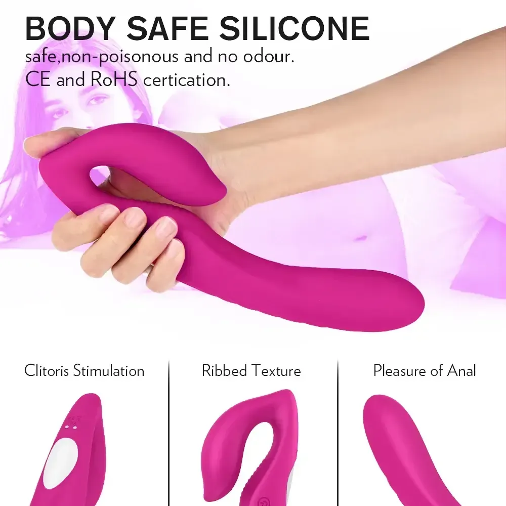 doble vibrador sin arnes ergonomico