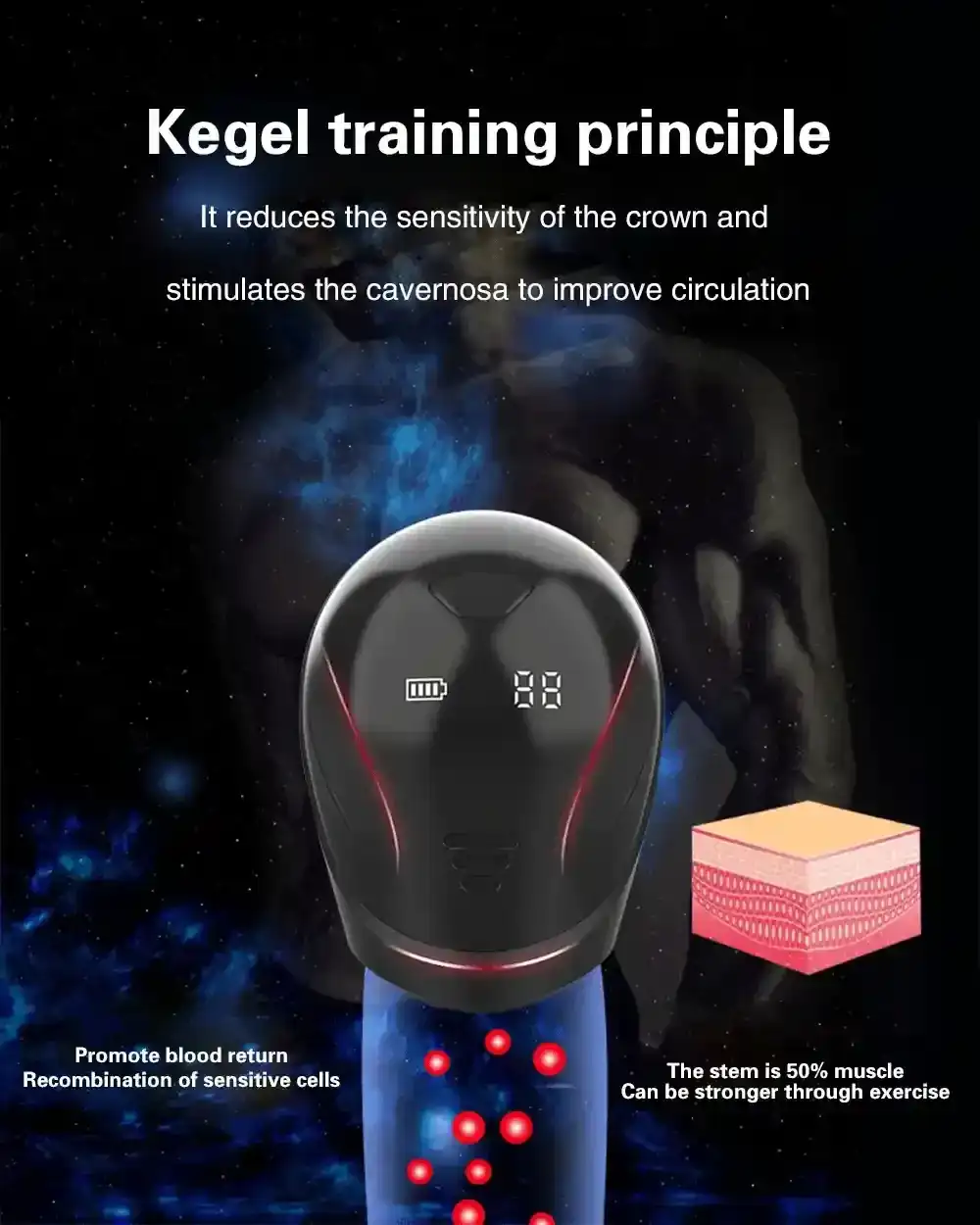 ejercitador de glande discreto silencioso